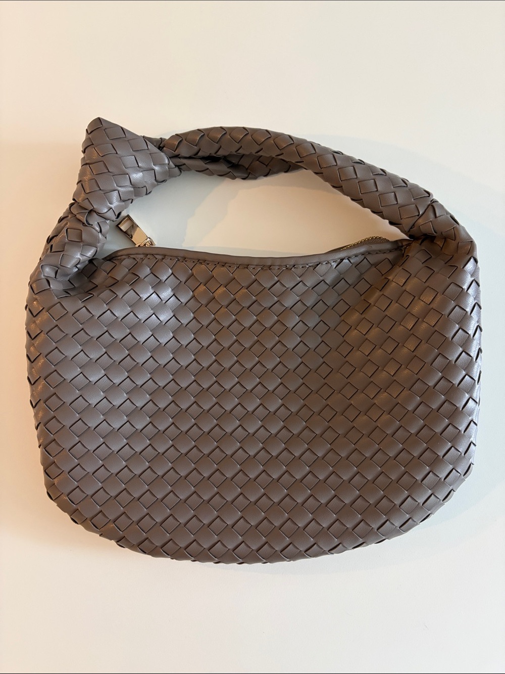 Melie Bianco Drew Small Top Handle Bag in Stone - Picture 3 of 5